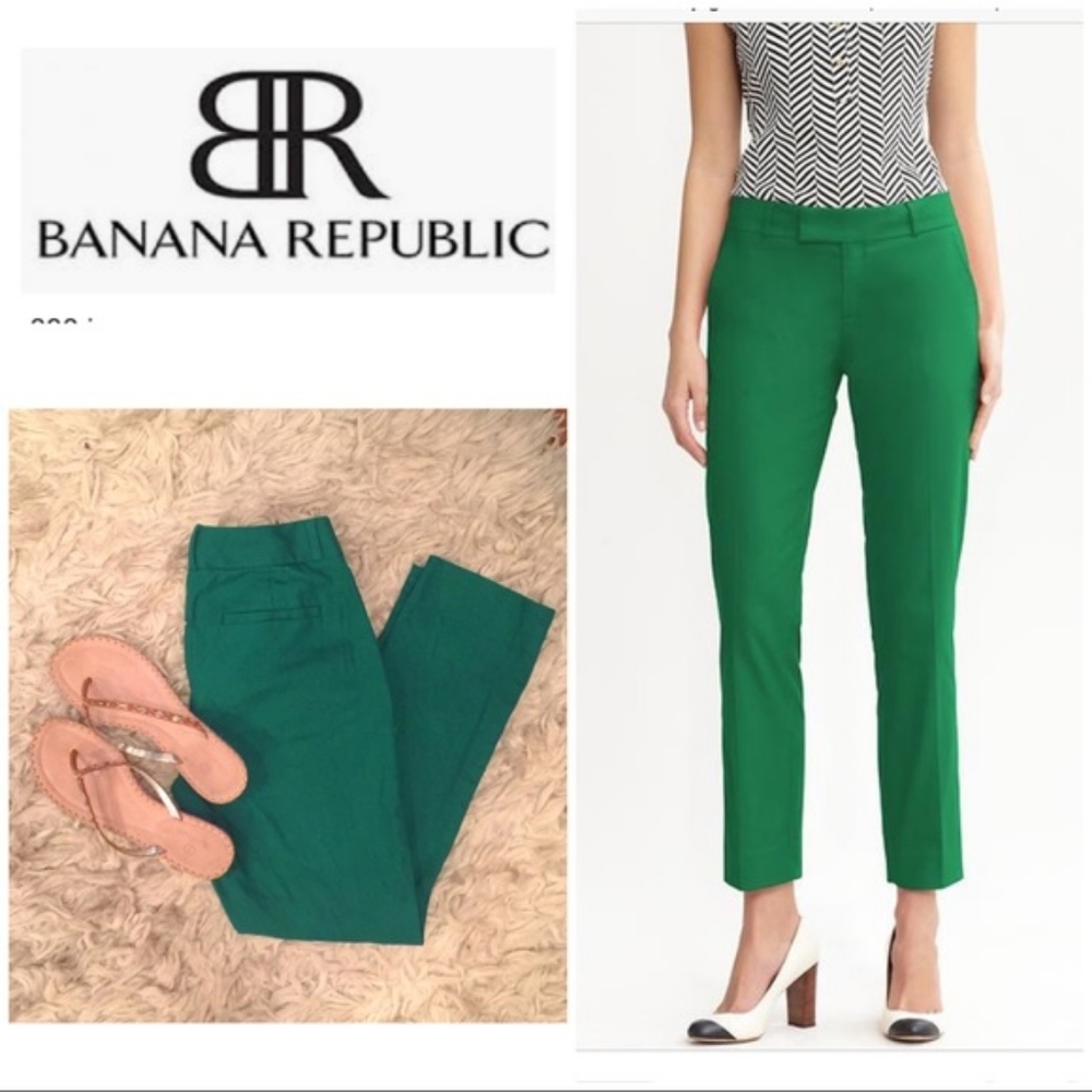 🌲Banana Republic Monaco Pant in Pine Green